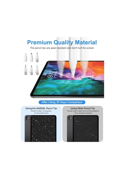 Pencil 2./1. Nesil Pencil Pro/usb-c İçin İpad Pro/mini/air Dayanıklı 6 Yedek Uçları Ve Çantası