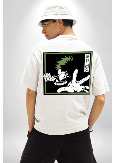 My Hero Academia Dabi Anime Beyaz Oversize Unisex Ön Ve Sırt Baskılı Tişört Beyaz My Hero Academia Dabi Anime Beyaz Oversize Unisex Ön Ve Sırt Baskılı Tişört Beyaz