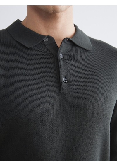 Lcwaıkıkı Classic Yeşil Polo Yaka Uzun Kollu Erkek Triko Kazak