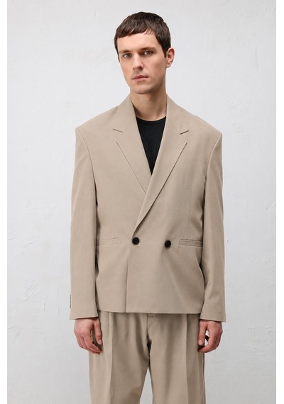 Antioch Relaxed Fit Erkek Blazer Ceket Bej