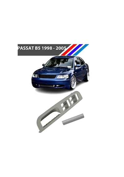 Passat B5 Cam Anahtar Çerçevesi Sol Taraf Gri Renk Kapaklı
