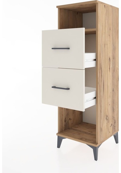 Hyperion Dolap Tek Raflı 2 Çekmeceli 44x44x134 Çam-aytaşı Atlas Çam
