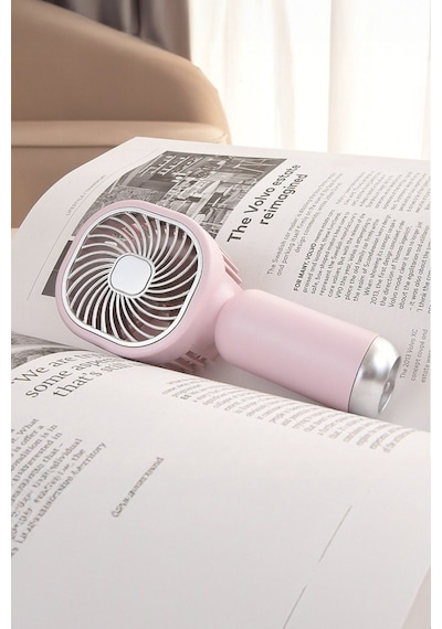 Taşınabililir Mini Usb Şarjlı El Masaüstü Vantilatör Fan Soğutucu Ym88206 Pembe