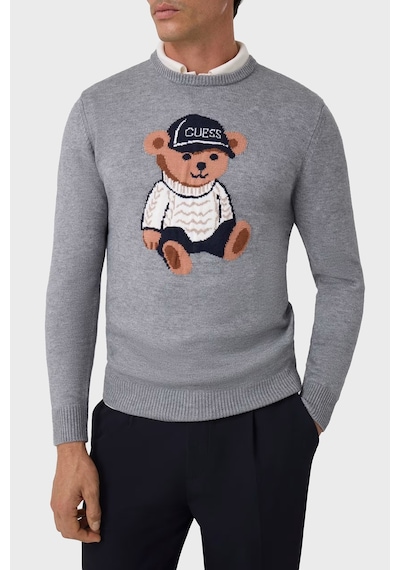 Guess Navin Logolu Regular Fit Bisiklet Yaka Kazak Erkek Kazak M6br42 Z1604 H9c8 Gri Guess Navin Logolu Regular Fit Bisiklet Yaka Kazak Erkek Kazak M6br42 Z1604 H9c8 Gri