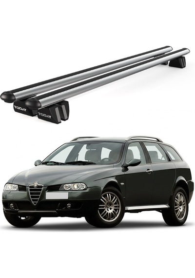 Pençe Alfa Romeo 156 Crosswagon T932 2004-2007 Uyumlu Gri Ara Atkı Port Bagaj Tavan Barı