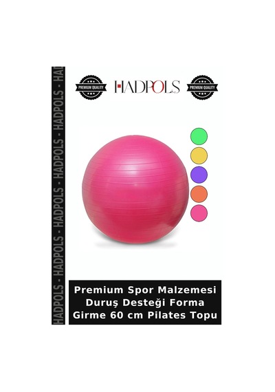 Premium Spor Malzemesi Duruş Desteği Forma Girme 60 Cm Pilates Topu