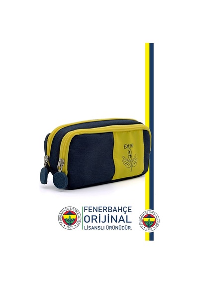 Fenerbahçe Kalemlik Set 4lü Kırtasiye Seti Ahşap Kutulu