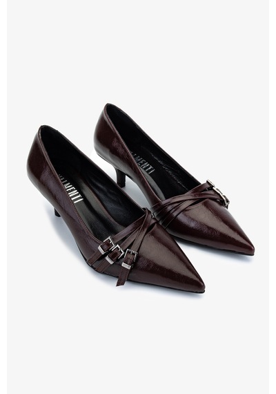 Valmenti Kadın Suni Deri Bordo Stiletto Ayakkabı 1073 0510 Bn Ayk Sk25-26 Bordo Dr Bordo