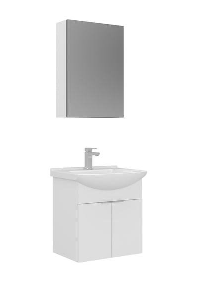 Orka Purus 55 Cm Parlak Beyaz Ayna Dolaplı Banyo Dolabı Takım Asma Beyaz Orka Purus 55 Cm Parlak Beyaz Ayna Dolaplı Banyo Dolabı Takım Asma Beyaz