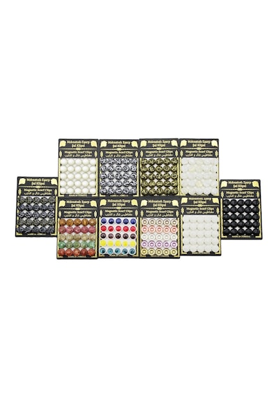 Lunaev 25pcs Takım Mıknatıslı Eşarp Şal Klipsi 1 Kart Pratik Ev Gereci Açık Bej