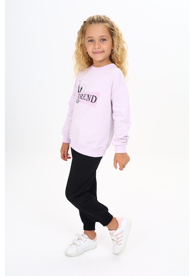 Toontoy Kids Toontoy Kız Çocuk 2'li Takım Baskılı Bisiklet Yaka Sweatshirt & Beli Paçası Lastikli Jogger Eşofman Altı 2 İplik Lila Toontoy Kids Toontoy Kız Çocuk 2'li Takım Baskılı Bisiklet Yaka Sweatshirt & Beli Paçası Lastikli Jogger Eşofman Altı 2 İplik Lila