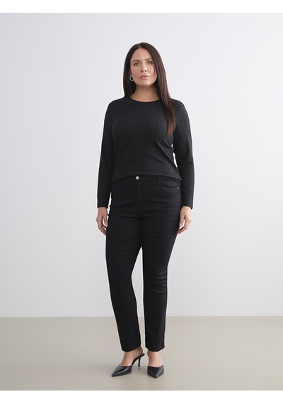 Lcw Everyday Siyah Bisiklet Yaka Kadın Body