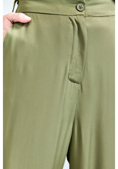 Sateen Colin Pantolon - Haki-137343