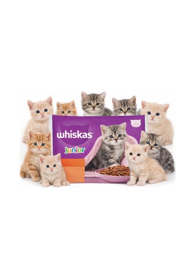 Whiskas Junior Pure Delight Yavru Yumuşacık Kümes Hayvanları 4x85 Gr 2 Adet
