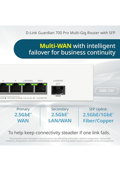 D-link Dbr-700 Vpn Destekli Smb Router, Smart Access Point Kontrolcü