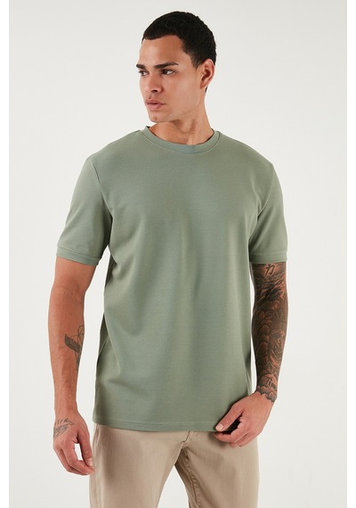 Buratti Streç Pamuklu Slim Fit Sıfır Yaka Erkek T Shirt 5902639 Elma