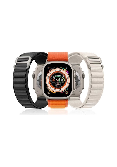 Watch 7 41mm Uyumlu Krd-74 Hasır Zore Kordon-beyaz