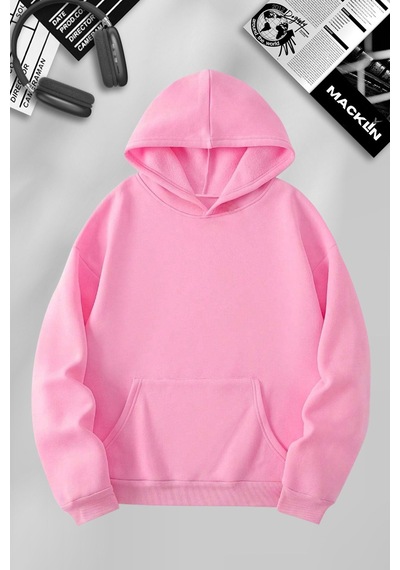 Macklin Sevgili Çift Kombini Shrek And Fioana Sırt Baskılı Kapüşonlu Sweatshirt 2li Takım Siyah Pembe Mck1495 Çok Renkli