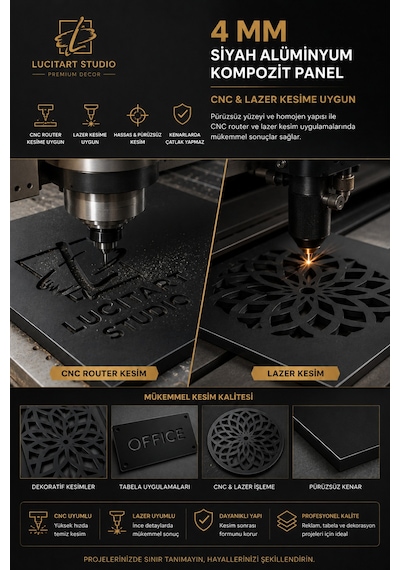 4 Mm Siyah Alüminyum Kompozit Panel Levha Cnc Ve Lazer Kesime Uygun Uv Baskılık Reklam Tabela Malzemesi Siyah Siyah 4 Mm Siyah Alüminyum Kompozit Panel Levha Cnc Ve Lazer Kesime Uygun Uv Baskılık Reklam Tabela Malzemesi Siyah Siyah