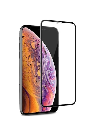Apple Uyumlu  iPhone Xs Max 5D Tam Kaplayan Ekran Koruyucu Cam -