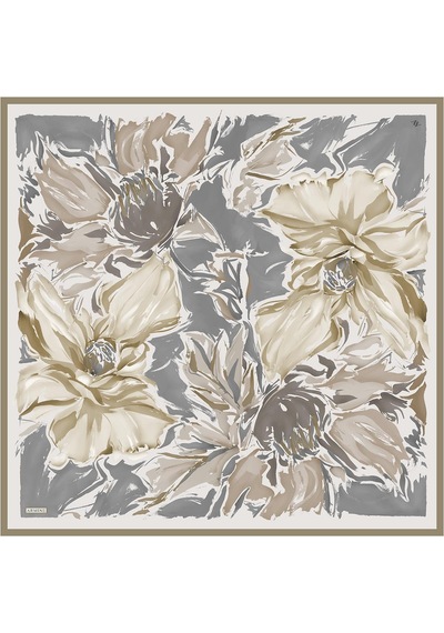 Armine İpek Eşarp 2025 Yaz - 9337-07 Gri Bej Twill Gri Bej