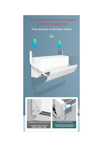 Evrensel Ayarlanabilir 8 Toz Filtreli Klima Aparatı Split Tipi Hava Yönlendirici Aparat - 877969677