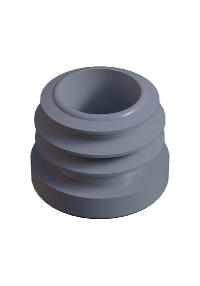 Cateksss 25 Mm Kademeli İç Profil Pabucu Ral 7035 - 5 Li Paket Siyah