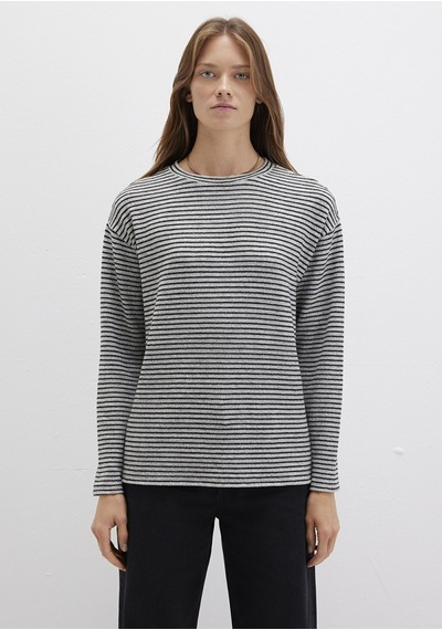 Mavi - Bisiklet Yaka Çizgili T-shirt 1613600-85407 SIYAH