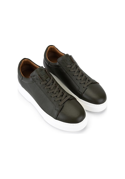 Tamer Tanca Erkek Hakiki Deri Haki Sneakers & Spor Ayakkabı 1212 2501 Erk Ayk Y26 Hakı Fltr
