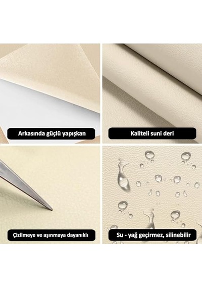 Kendinden Yapışkanlı Suni Deri .folyo Değil 4 Renk Seçeneği 45x100 Cm.