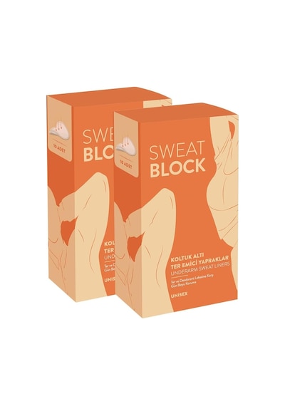 Sweat Block Koltuk Altı Ter Pedi Ter Emici Yapraklar 2'li Set