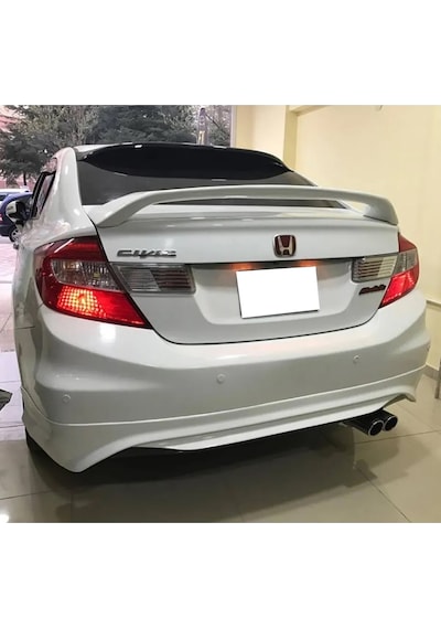 Honda Civic Fb7 Modulo Arka Ek Plastik Siyah Difüzör Çıkışsız 2012-2016 Arka-difizör-bodykit-ek