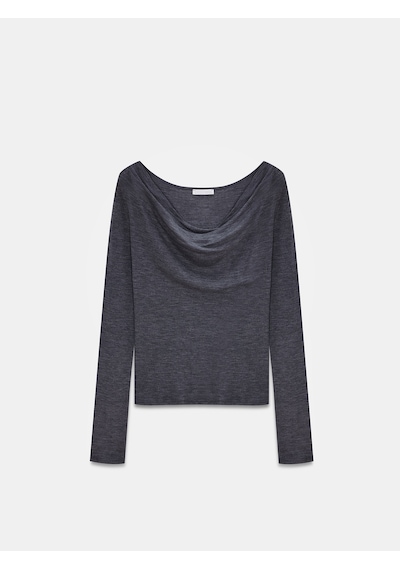 Dilvin 32570 %100 Yün Degaje Yaka Top-füme M. Füme M.
