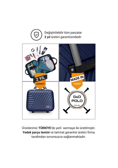 G&D Polo Suitcase Abs Seyahat Makyaj Çantası