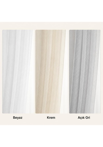 Pati Dostu Tül Perde, Siparişe Özel Dikim Kedi Ve Köpekli Evler İçin Tırnağa Dayanıklı, Kendini Toparlayan Salon Ve Yatak Odası Krem, 120 X 250 Cm, Pilesiz 1x1 Çok Renkli