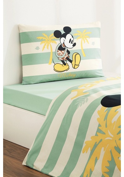 Özdilek Tekkişilik Çocuk Nevresim Takımı-mickey Mouse Hawaii Mint