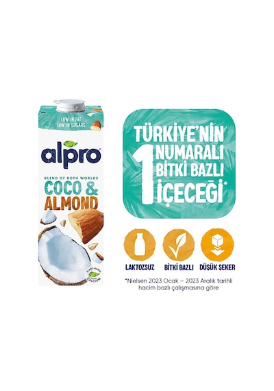 Alpro Hindistan Cevizi Badem Sütü 1 L