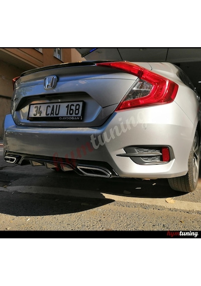 Honda Civic Fc5 Amg Tip Difüzör, Piano Black Boyalı, Parlak Siyah