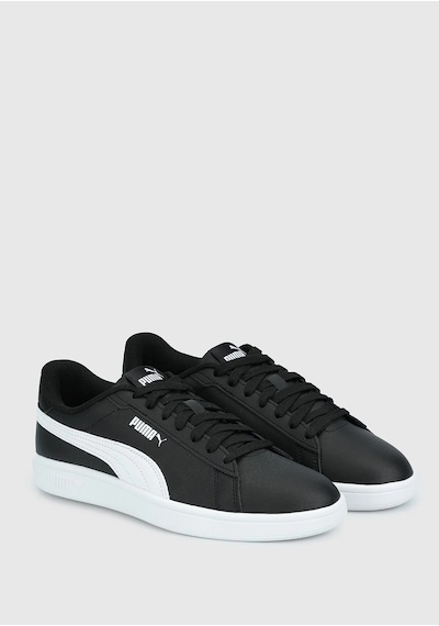 Puma Smash 3.0 L Erkek Günlük Ayakkabı 390987 Siyah Beyaz Siyah Beyaz