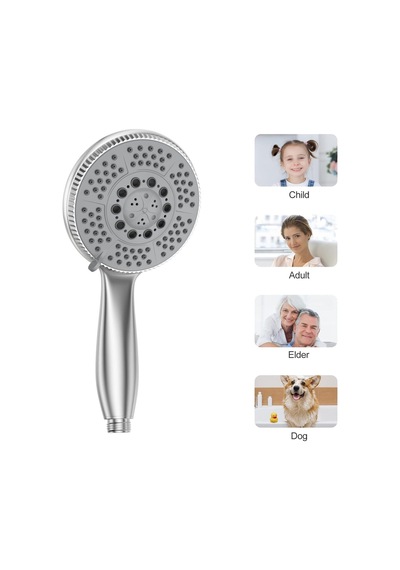 Elvis 5 Fonksiyonlu Banyo Duş Başlığı Ergonomik Su Tasarruflu Banyo Duş Telefon Krom