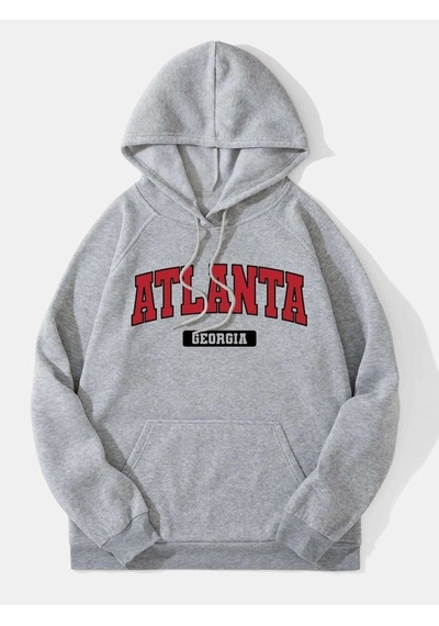 Altamira Unisex Atalanta Baskılı Oversize Kapşonlu Sweatshirt 001