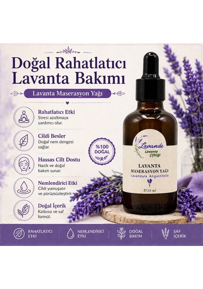 Lavande Lavanta Çiftliği Lavanta Maserasyon Masaj Yağı 50 ML