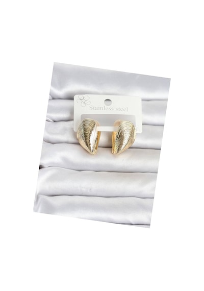 316l Çelik Gold Renk Midye Model Kadın Küpe Tj-bkp11863 Evimdeyokyok