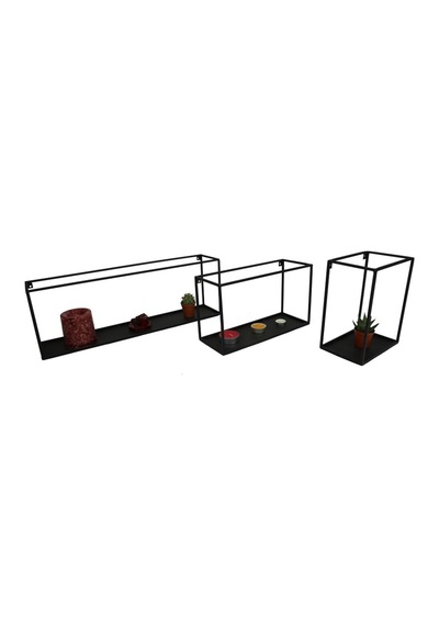 Wessdizayn Metal Duvar Rafı Iskandinav Model 3 ‘Lü Set Wd-12