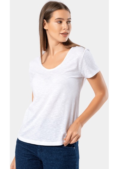 Wtshirt Paris U Yaka Kadın T-shirt Beyaz 001