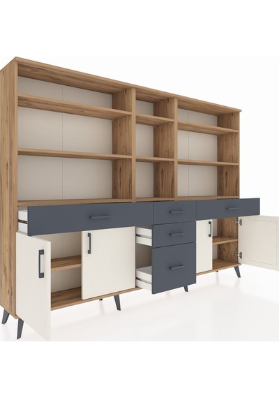 Arges Dolap 11 Raflı 5 Çekmeceli 4 Kapaklı 220x30x163 Çam-aytaşı/antrasit Aytası/antrasıt - Atlas Çam Arges Dolap 11 Raflı 5 Çekmeceli 4 Kapaklı 220x30x163 Çam-aytaşı/antrasit Aytası/antrasıt - Atlas Çam