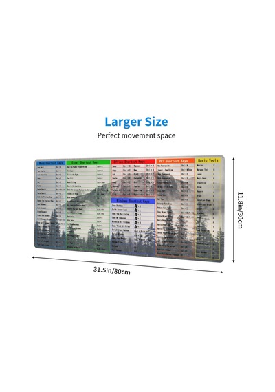 Tr Excel Word Power Point Kısa Kesim Kısayollar Tuşlar Bilgisayar Komut İstemi Dağ Mouse Pad Oyun Klavyesi Mousepad