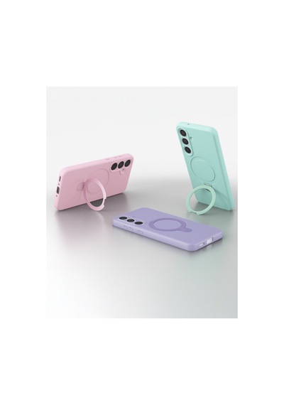 Galaxy  Uyumlu  S25 Fe Regal Magsafe Standlı Kapak - Açık Pembe