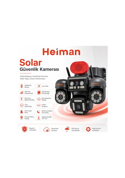 Heiman Hm-892 4g Sim Kartlı 4 Kameralı 3 Telefondan Kontrol 12mp Hd Kamera