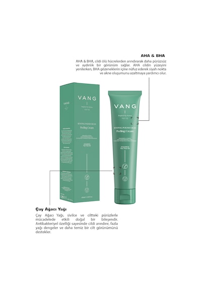 Vang Sivilce Ve Siyah Nokta Karşıtı Arındırıcı Yüz Peelingi Karma, Yağlı Ciltler İçin Peeling Jel 100 Ml